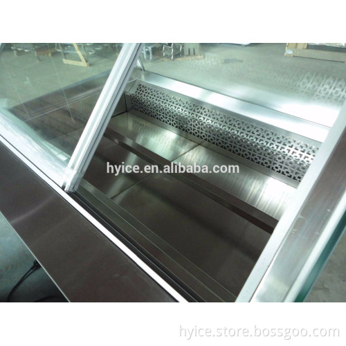 V-shaped ice cream display freezer for sale